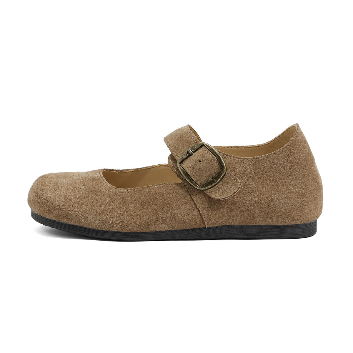 Women's Cow Suede Mary Jane Autumn Big Head Casual Shoes