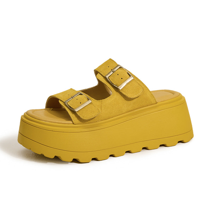 Women's Thick-soled Summer Genuine Fashion Outdoor Slip-on Slippers