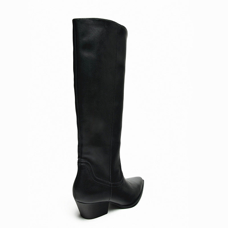 Women's Retro Large Tube Pants High Pointed Boots