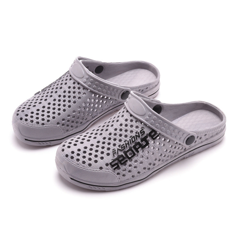 Travel Hole Plastic Two-way Half Beach Sandals