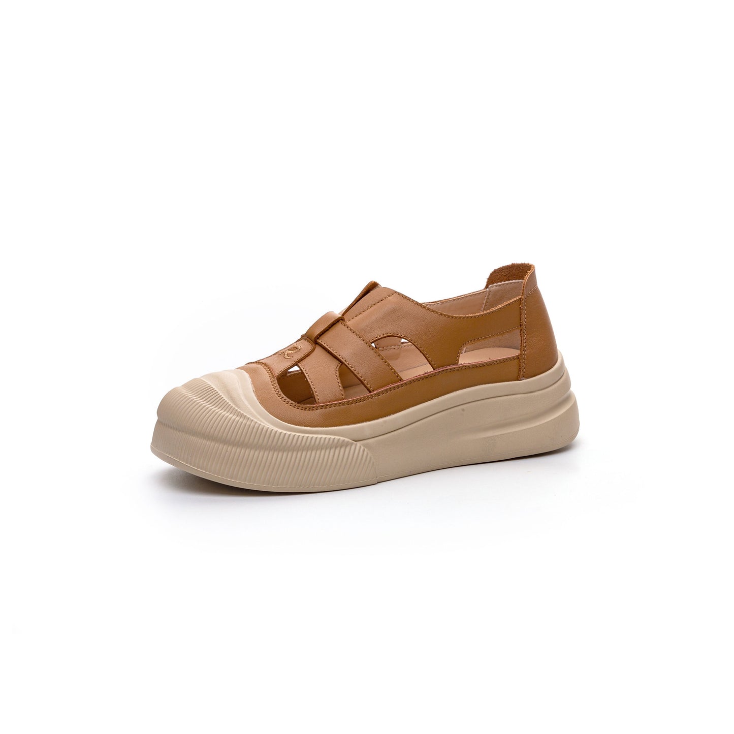Women's Platform Top Layer Cowhide Sports Style Sandals