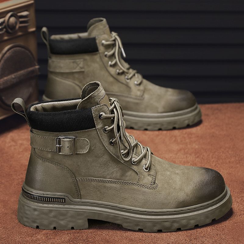 Men's Autumn High Top British Style Retro Worker Waterproof Sports Men's Board Shoes