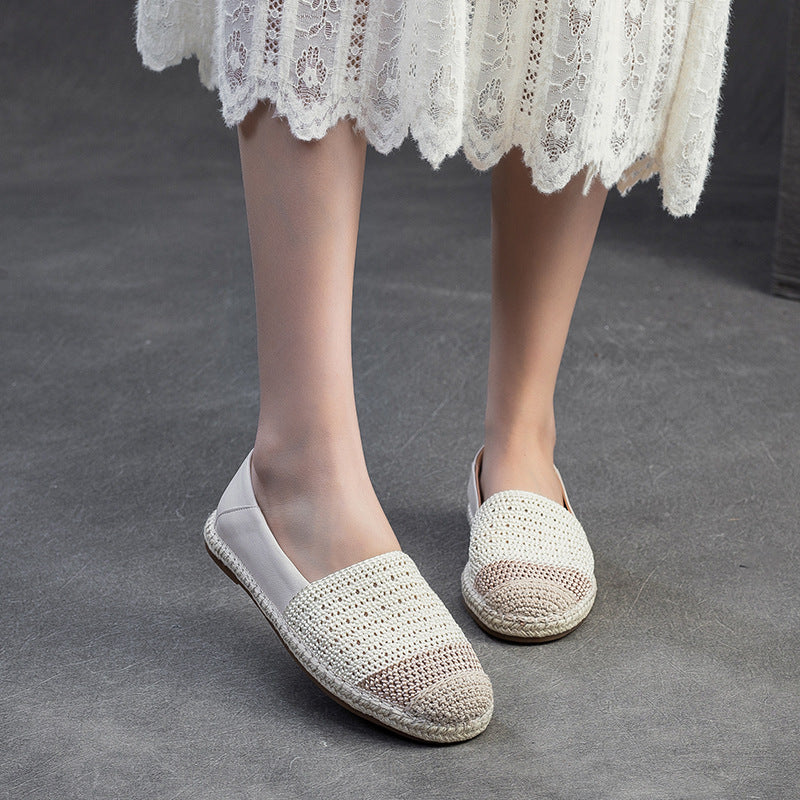 Women's Woven Linen Slip-on Fisherman Breathable Comfortable Casual Shoes