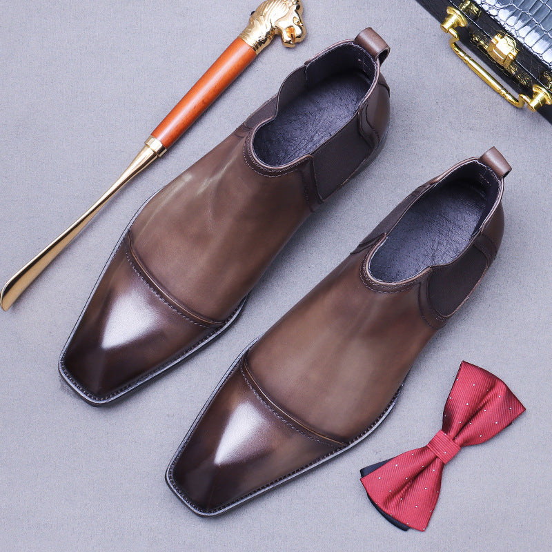 Men's Big Promotion Business Cowhide Authentic British Style Boots