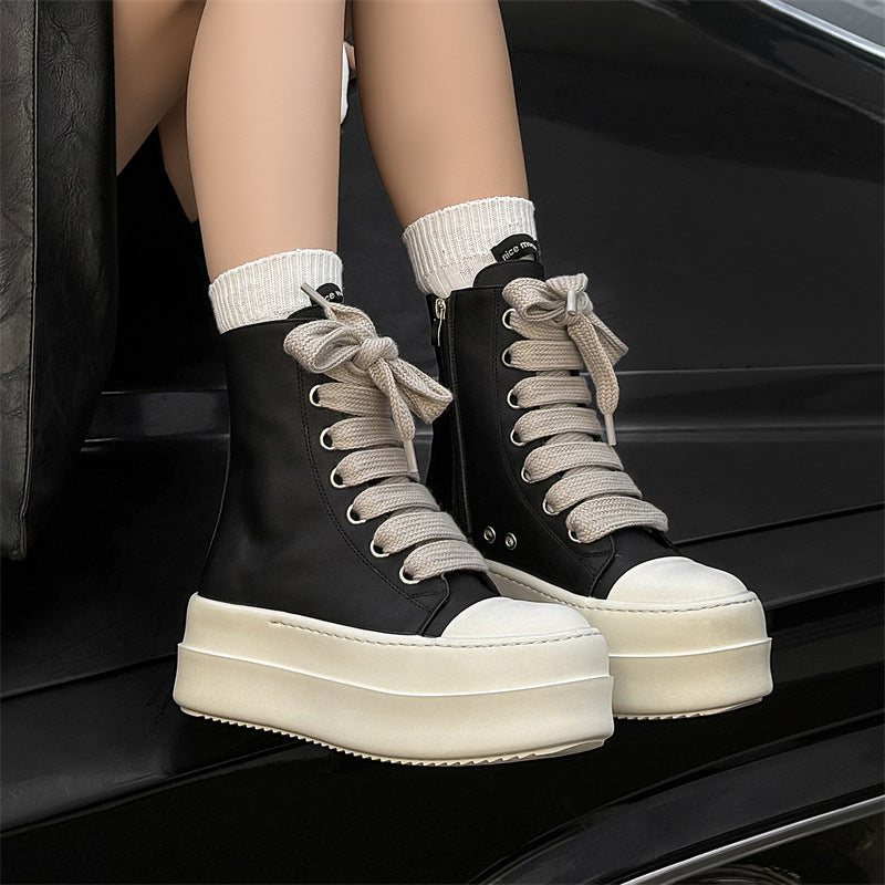 Women's & Men's American High Street Martin With Zipper Sneakers