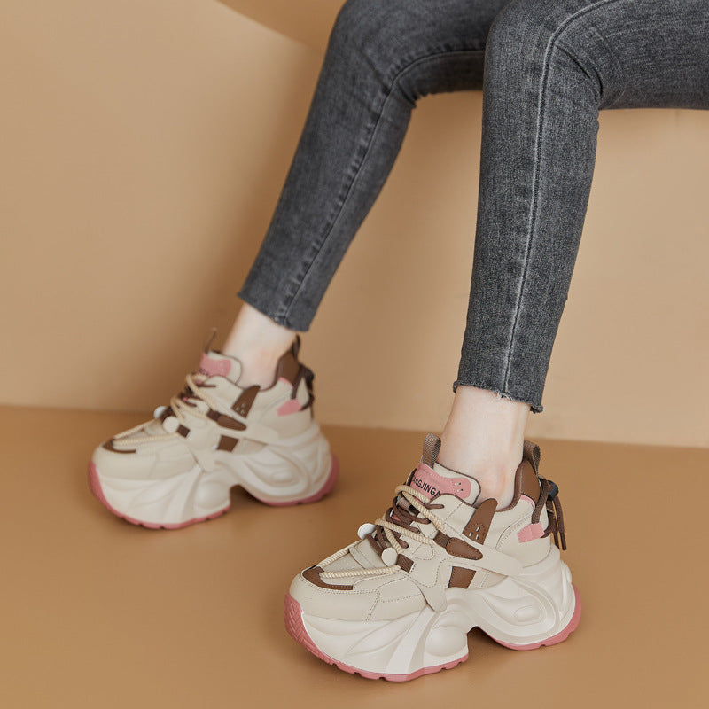Women's Insole Fleece Black Trendy Niche Fashion Sneakers