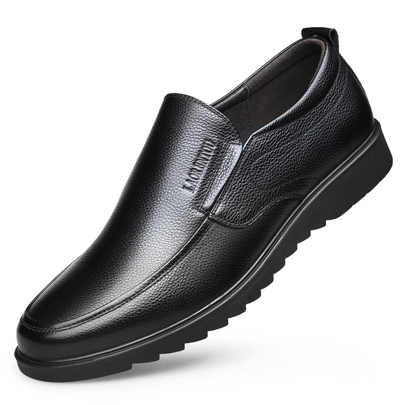 Men's Man's Head Cowhide Business Soft Sole Pumps Casual Shoes
