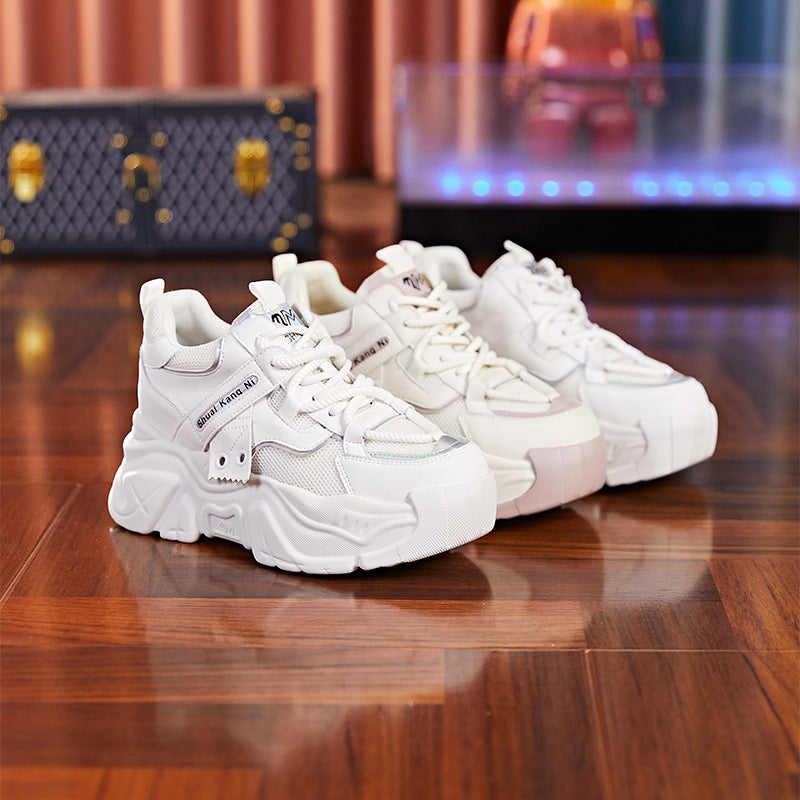 Women's Spring Platform Height Increasing Insole Daddy Versatile Casual Shoes