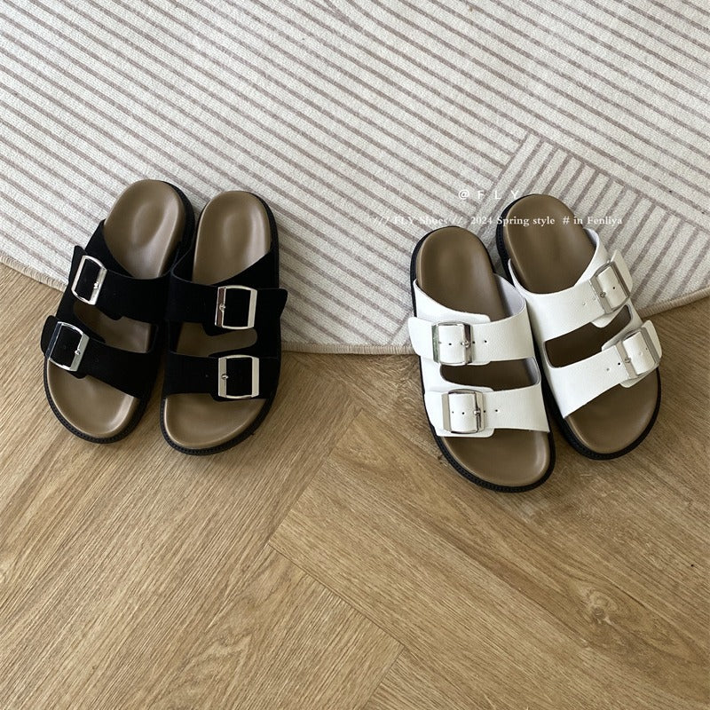 Women's One-word With Platform Summer Outer Wear Stylish Slippers