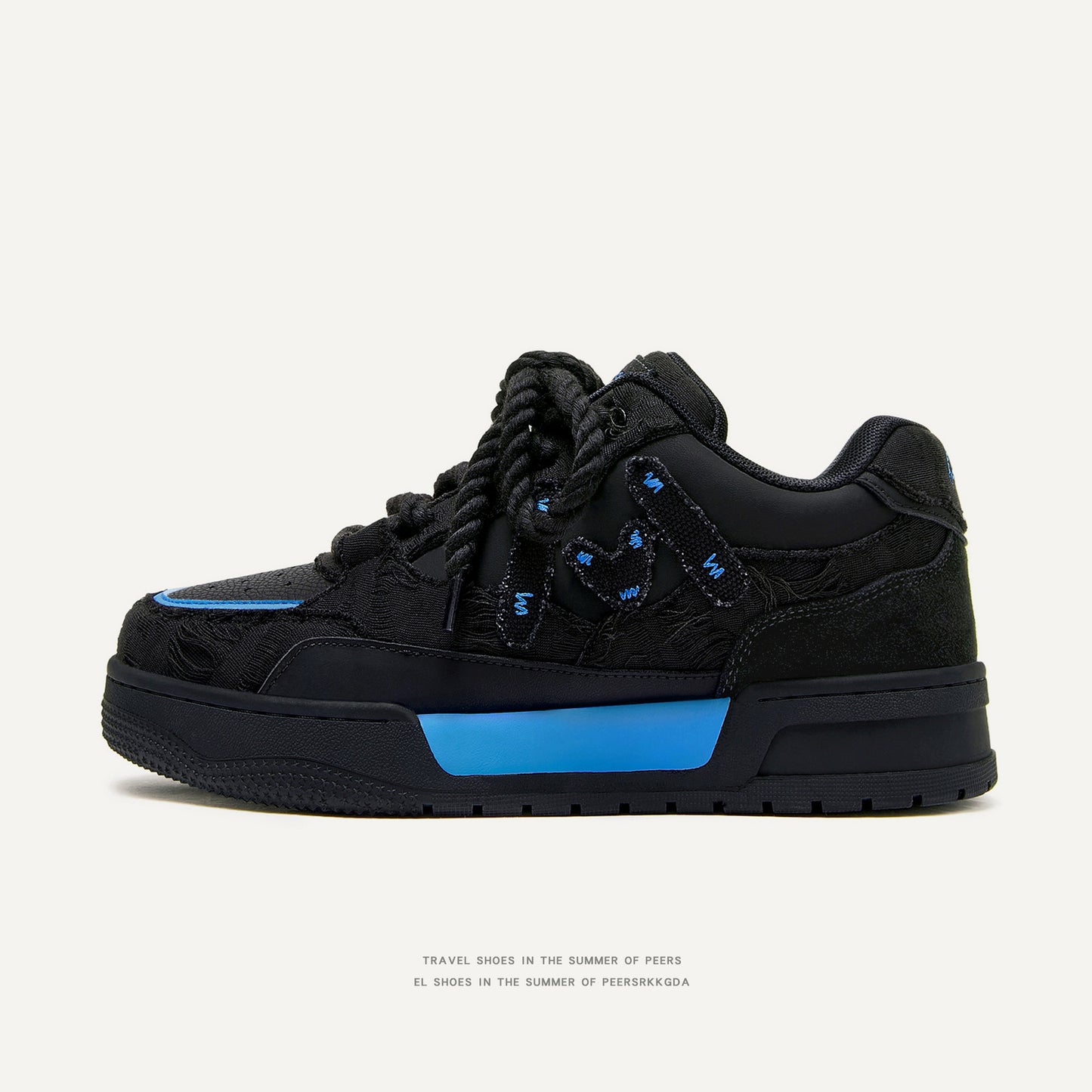 Men's & Women's Series Street Style Black Warrior Bread Men's Board Shoes