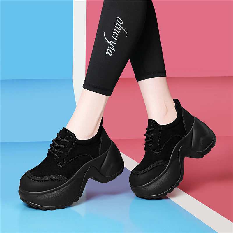 Women's Gold Silk Rabbit High Elegant Tied Pumps Thick Bottom Women's Casual Shoes