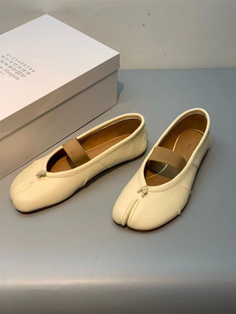 Niche Horseshoe Soft Sheepskin Pure Ballerina Casual Shoes