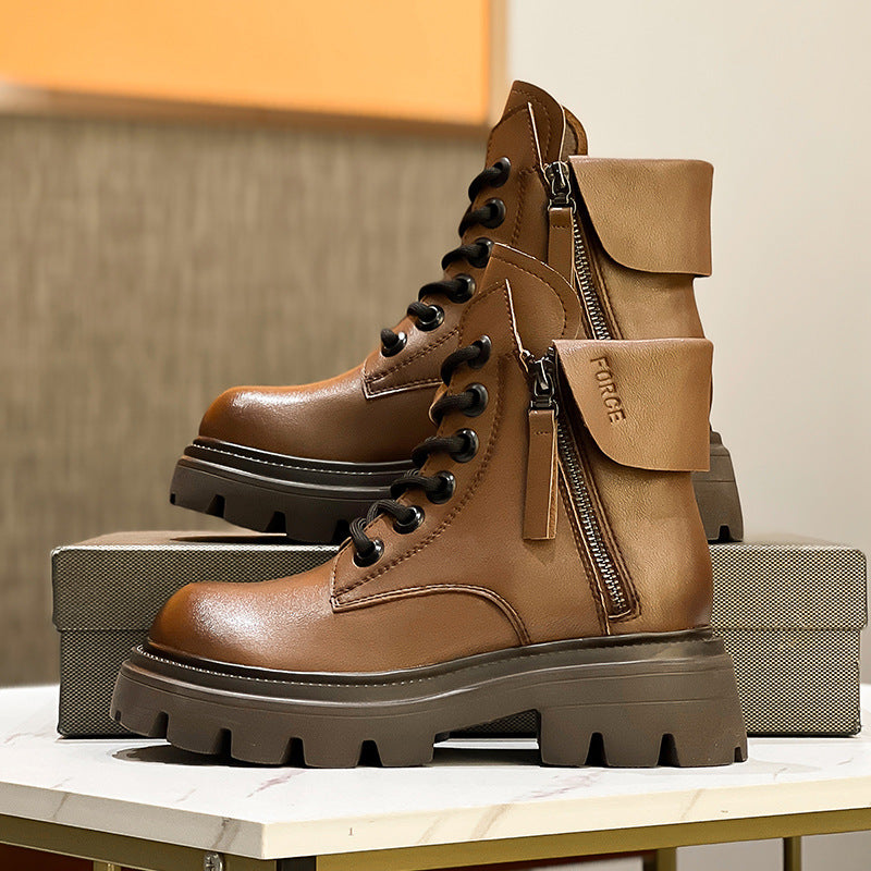 Platform Martin Female Winter Fleece-lined Fashion Boots