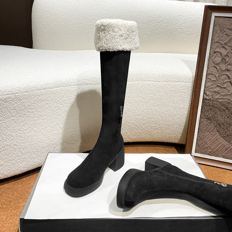 Women's Knee Long Winter Knee-high Socks Stocking Thick Boots