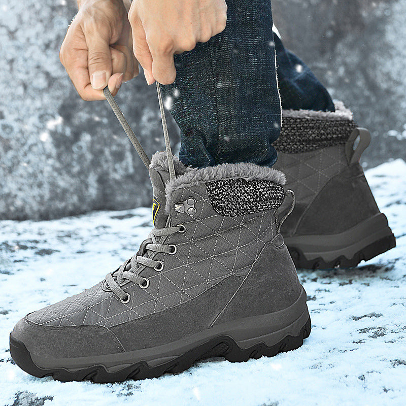 Men's Long Wool Comfortable Warm Waterproof Windproof Snow Boots