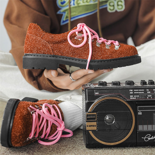 Men's Derby Versatile Height Increasing Insole Platform Leather Shoes