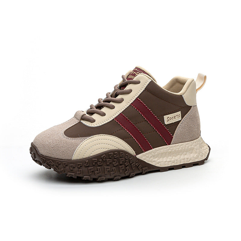 Women's Size Dad Fleece-lined Platform Leisure Sports Sneakers