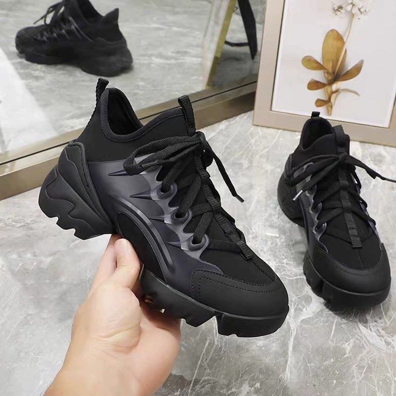 Women's Home Dad Genuine Platform Height Increasing Sneakers