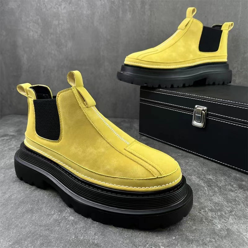 Men's Korean Style Versatile Height Increasing Fashion Martin Ankle Sneakers