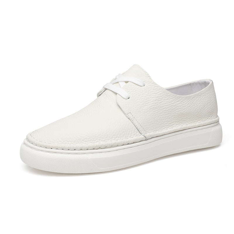 Men's White Slip-on Wild Soft Bottom Surface First Casual Shoes