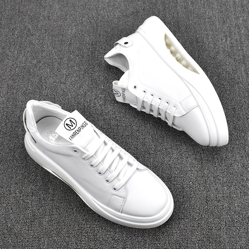 Men's Korean White Thick-soled Trendy Breathable Height Casual Shoes