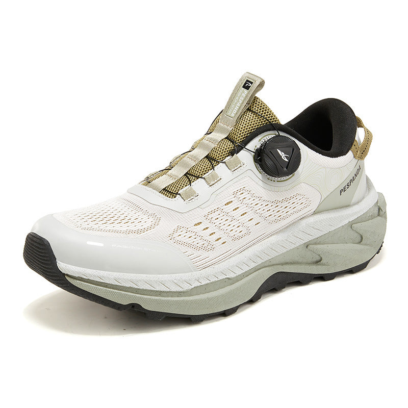 Men's Panda Summer Breathable Mesh Surface Rotating Buckle Soft Sneakers