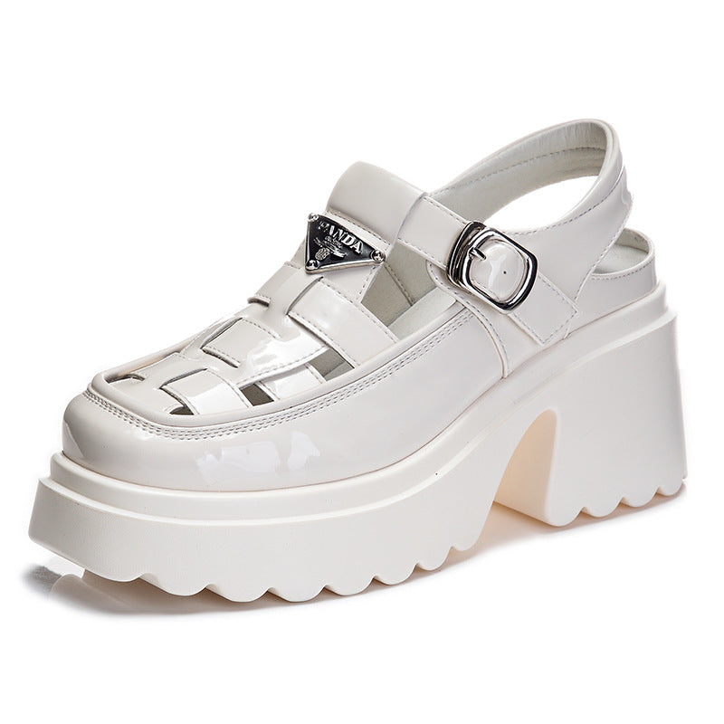 Women's Summer Roman Woven Pitcher Plant Platform Women's Shoes