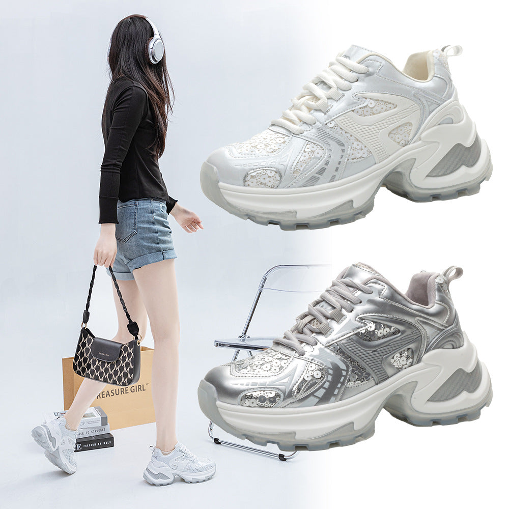 Women's Summer Starry Night Flying Thick Bottom Sneakers