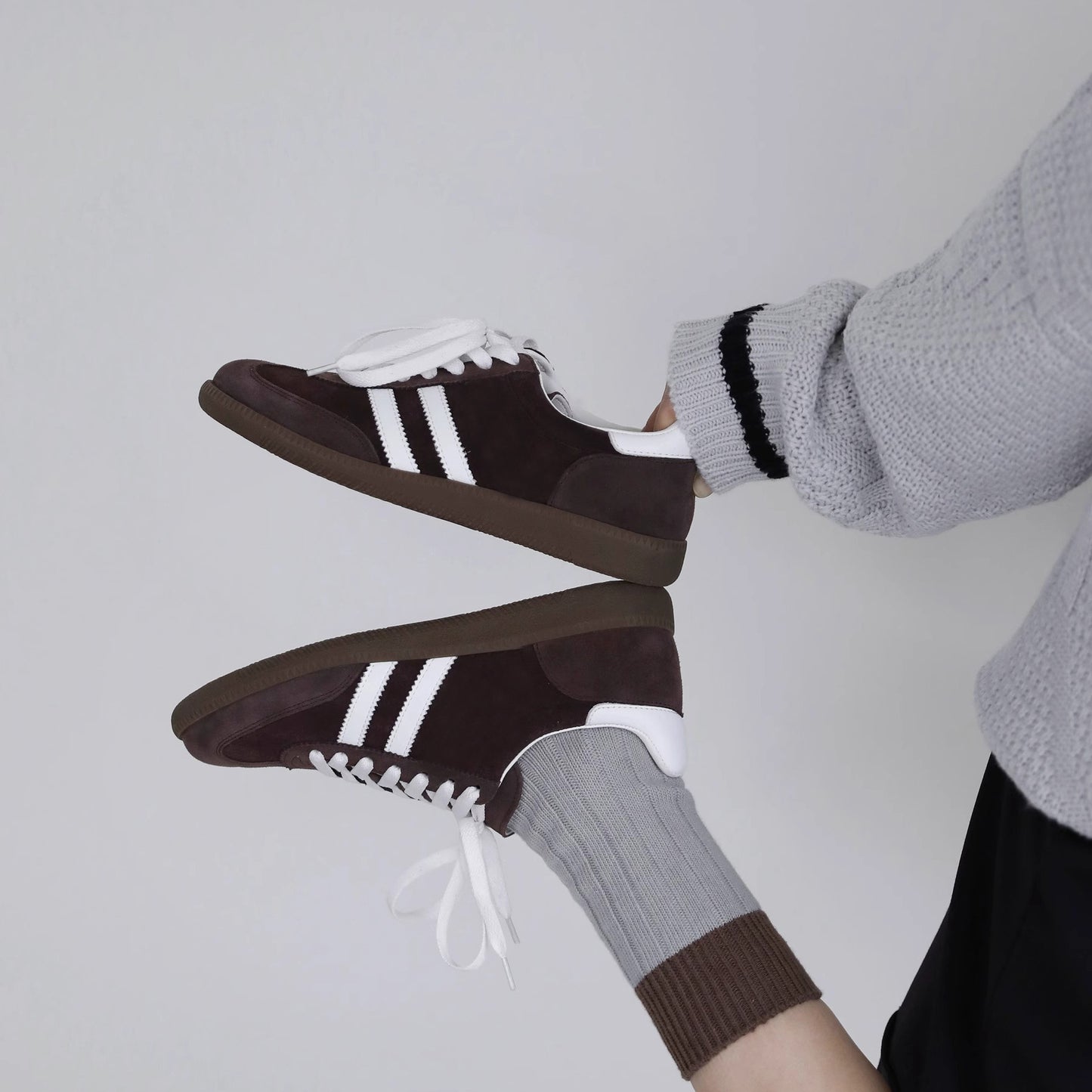 Women's Retro Platform Genuine German Training Round Sneakers