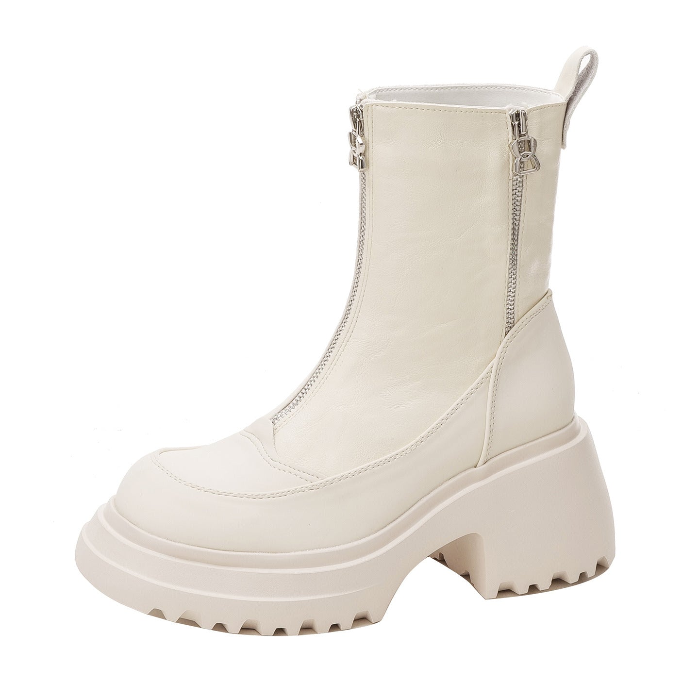 Women's Thin Martin British Stitching Ankle Metal Front Boots