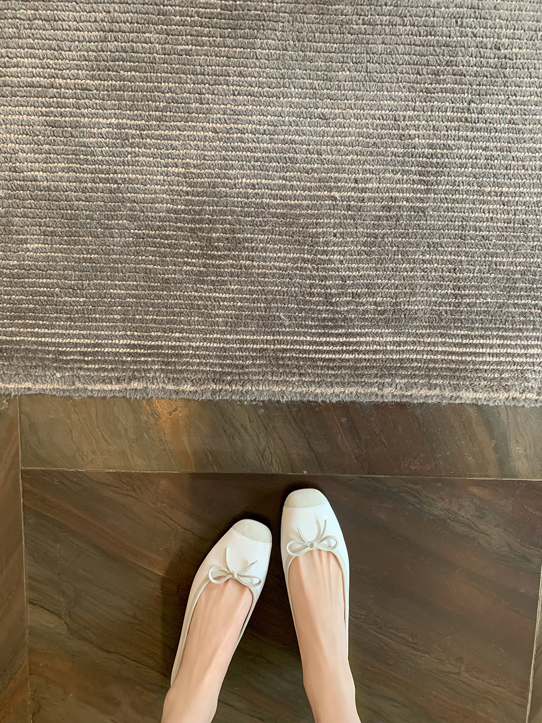Women's Heights French Sheepskin Square Toe Bow Women's Shoes