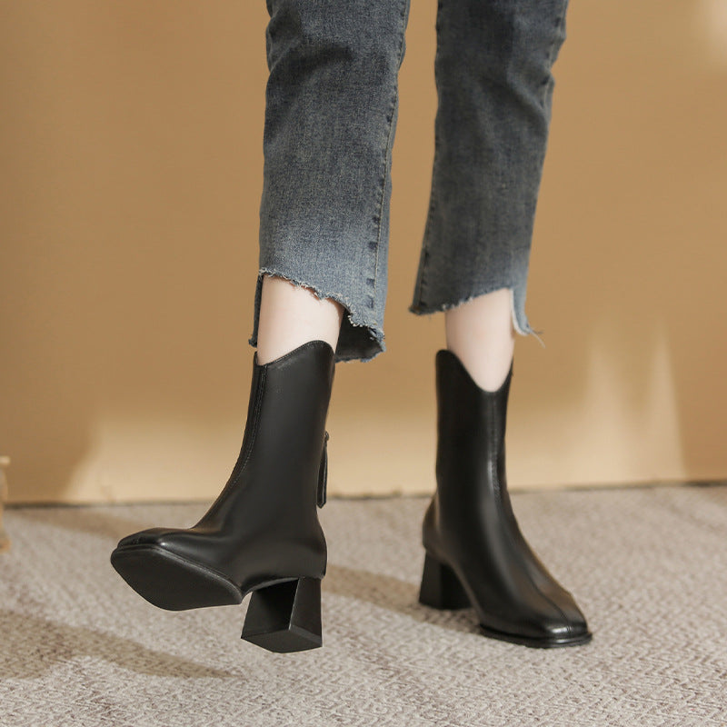 Women's High V Cut Martin Small Ankle Boots