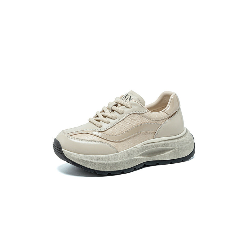 Women's Breathable Elevator Wild Soft Bottom White Men's Shoes