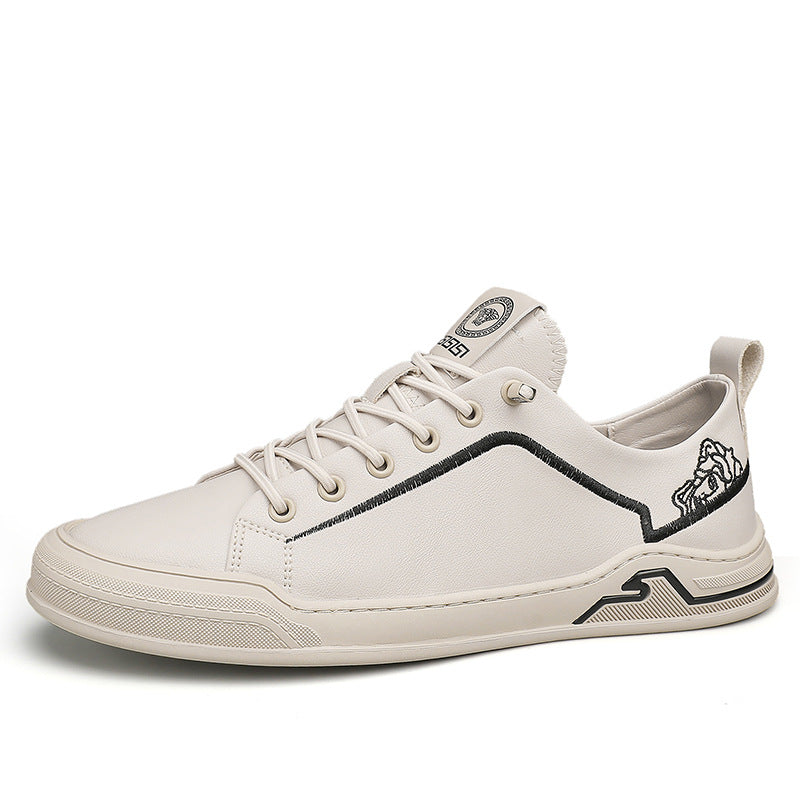 Men's Four Breathable White Fashion Slip-on Board Casual Shoes
