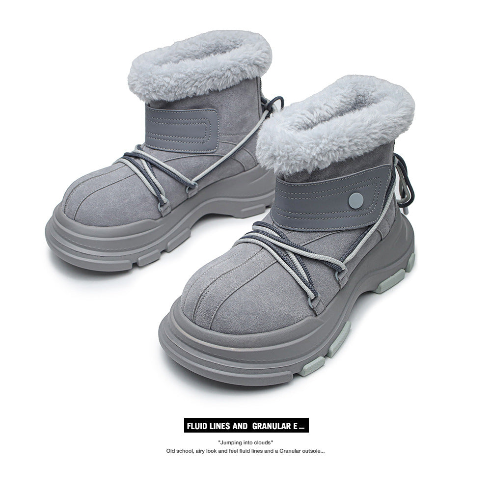 Toe Thick Bottom Increased Thermal Middle Tube Strap Waterproof Snow Boots