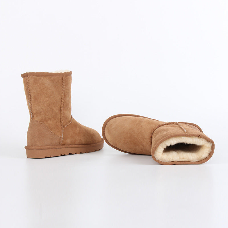 Women's Fur For Middle Tube Warm Thickened Snow Boots