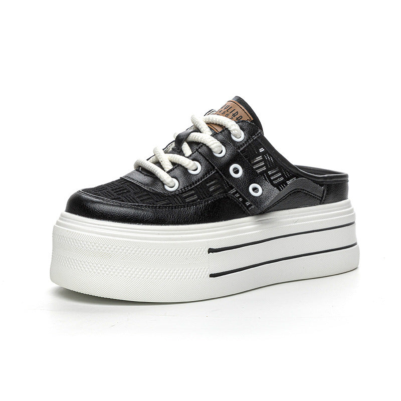 Women's Closed Toe Half Summer Outdoor White Casual Shoes