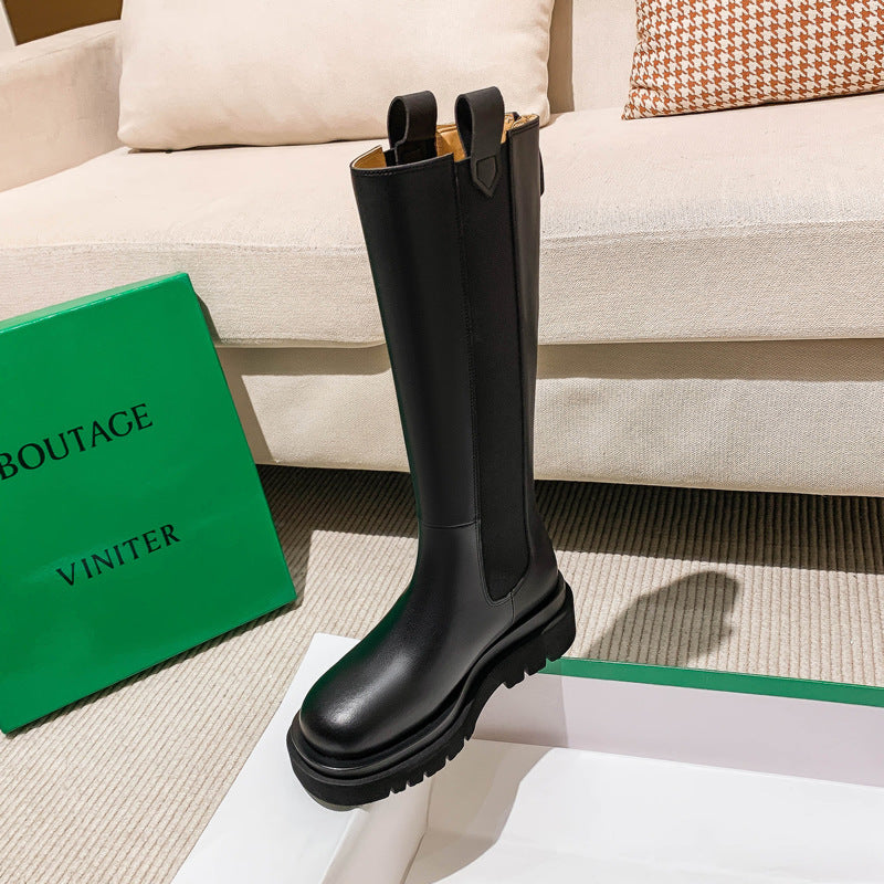 High Female Not Over The Knee Thick Boots