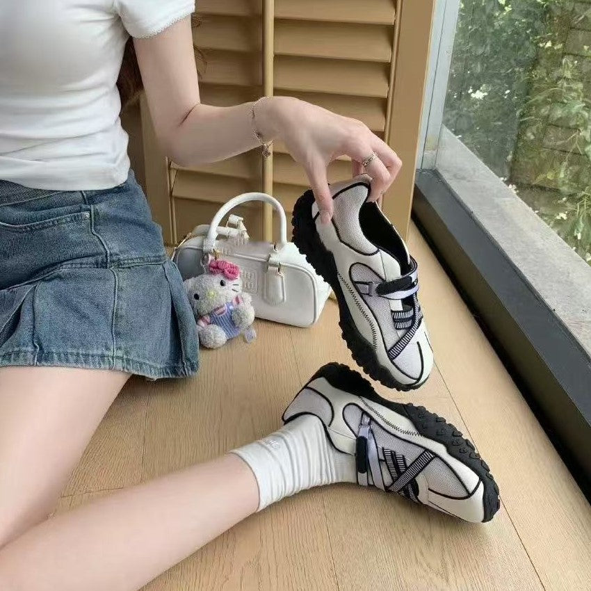 Women's Increasing Insole Ballet Training Velcro Thick Casual Shoes