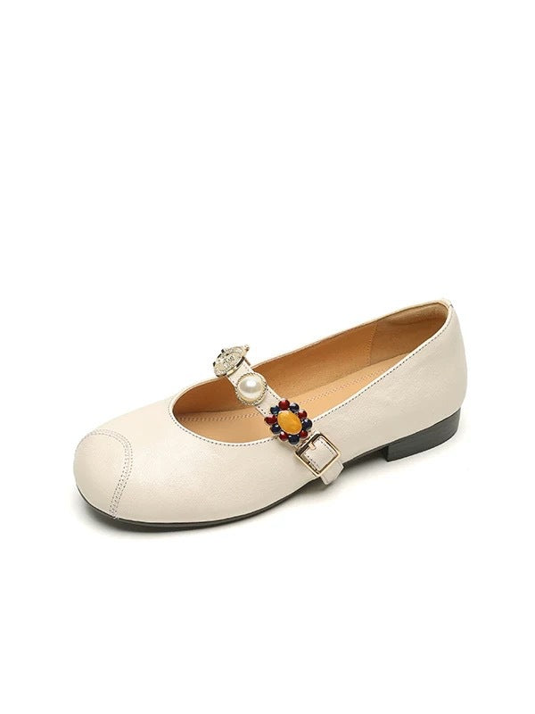 Women's Retro Soft Low Round Toe Shallow Mouth Women's Fashion Shoes