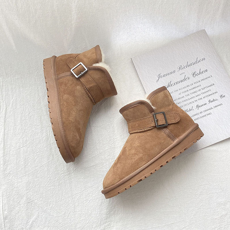 Women's & Men's Fur Winter Thermal Cotton Outdoor Thickened Snow Boots