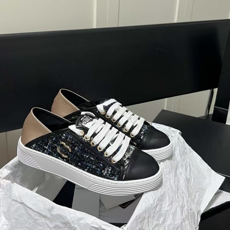 Women's Mi Classic Style Rhombus Two-way Wear Color Matching Women's Casual Shoes