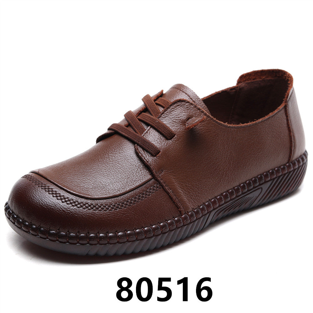 Women's Tendon Bottom Retro Flat Soft Comfortable Round Women's Shoes