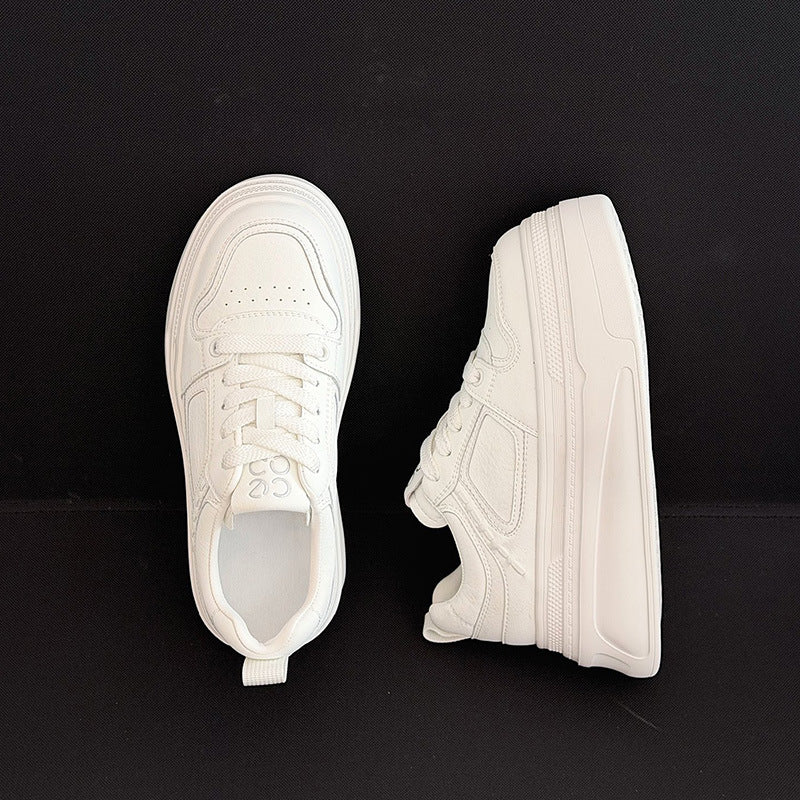 Muffin Platform White Female Authentic Comfortable Simple Women's Casual Shoes