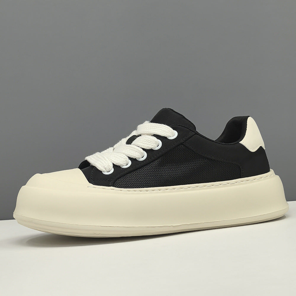 Men's Boys Thick Bottom Breathable Biscuit Shape Fashionable Ice Men's Shoes