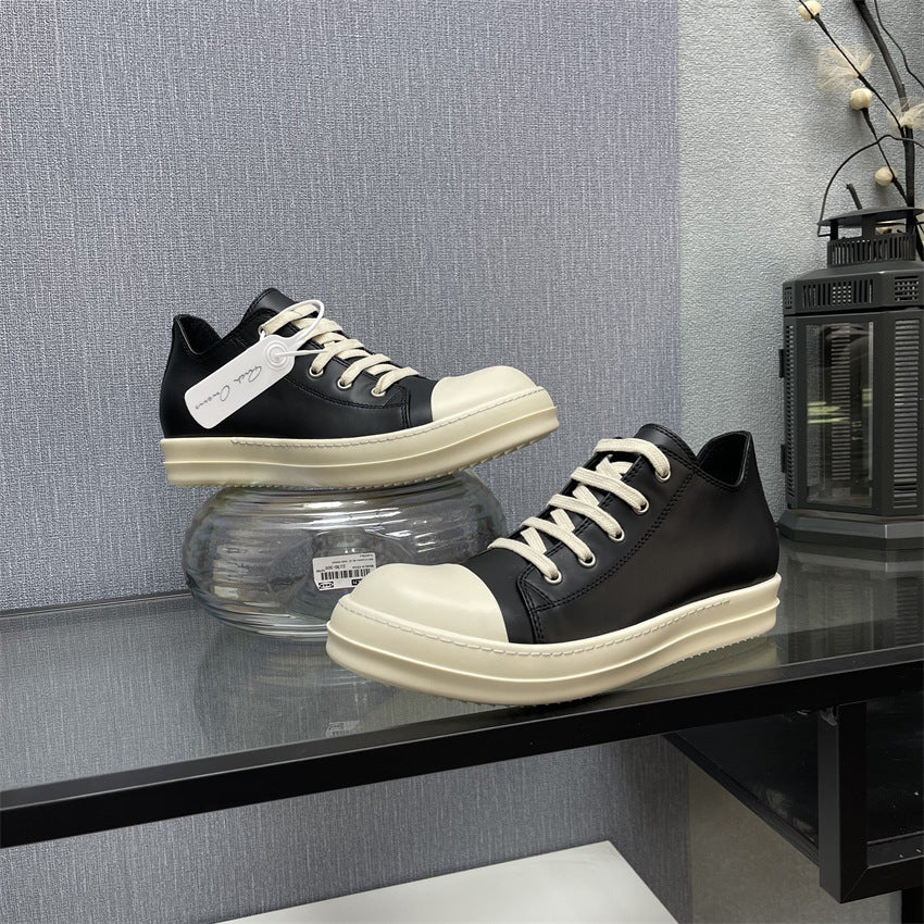 Men's Fragrance Bottom Black Full Grain Calfskin Sneakers