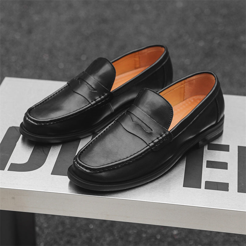 Men's Beautiful Slip-on Business Soft Bottom Leather Shoes
