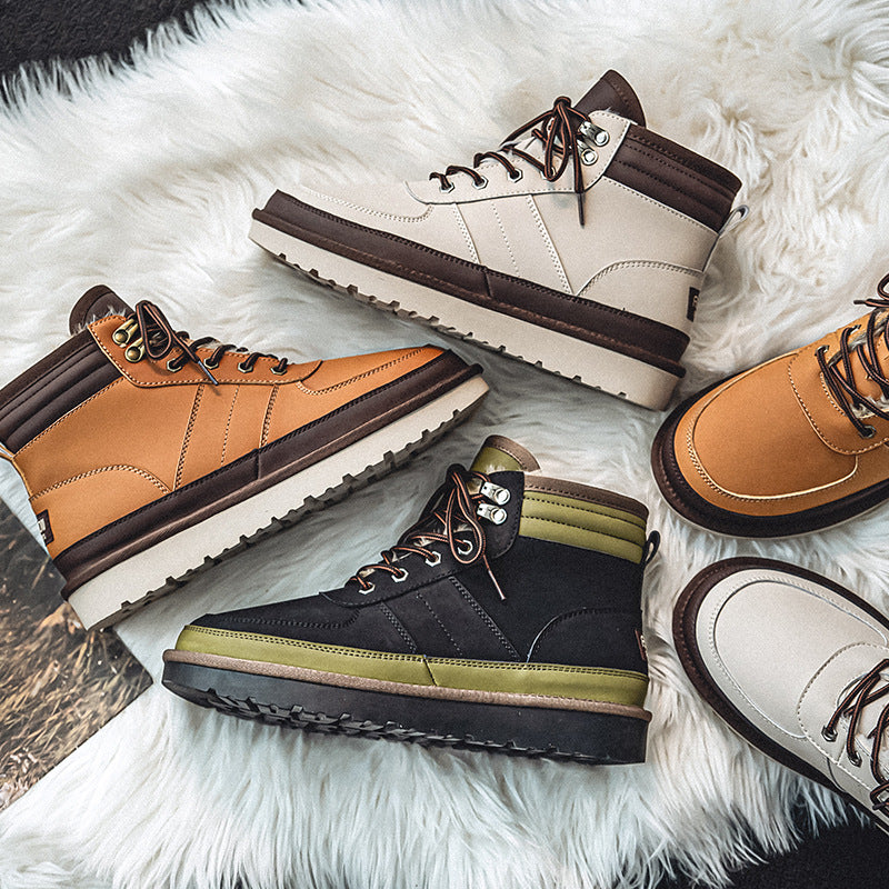 Men's Martin Fleece-lined Thickened Northeast British Retro Snow Boots