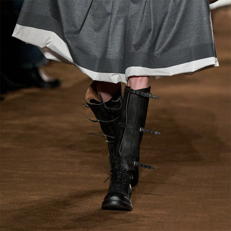 Home Catwalk British Martin Female Distressed Vintage Boots
