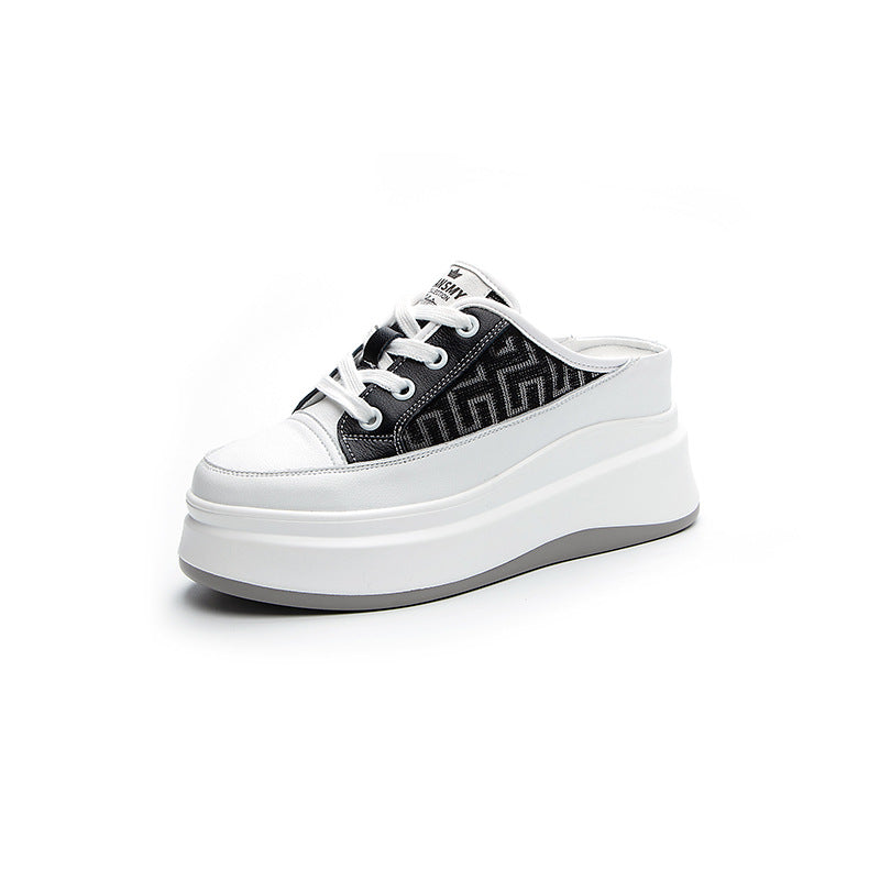 Women's Cap Half Mesh Breathable Outer Wear Slippers